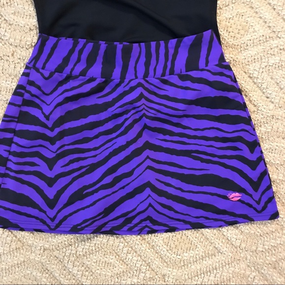 Purple and black zebra stripe athletic squirt! - Picture 4 of 6